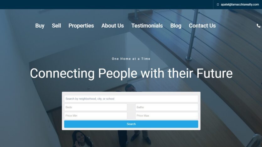 AlexPatel's Real Estate Website home page screenshot